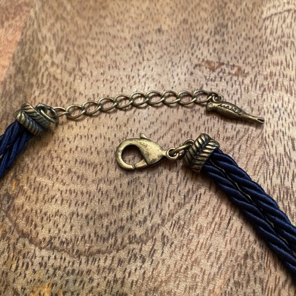 Chloe + Isabel Navy Rope Chunky Statement Necklace - Picture 5 of 9